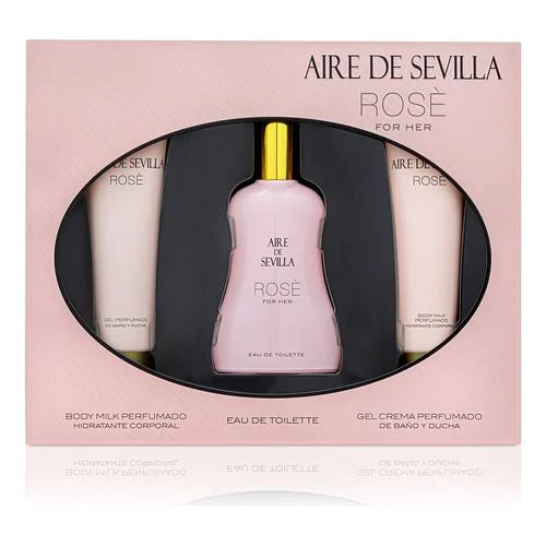 Set de Baño Aire de Sevilla "Rosè for Her" para Mujer - 3x100ml