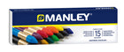 Ceras de Colores Manley – Caja de 15 Unidades