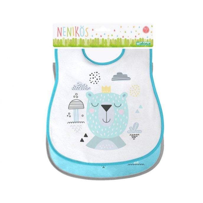 Babero de Tela Nenikös con Diseño de Oso – Ideal para Bebés a Partir d - Baberos disponible en Bubaa