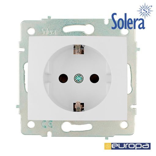 Enchufe Empotrable Solera Europa - Blanco