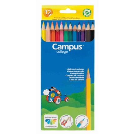 Lápices de Colores Campus College – Estuche 12 unidades
