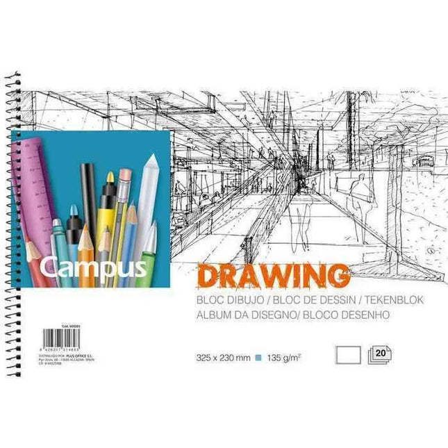 Bloc de Dibujo Campus A4 con Recuadro - 20 Hojas (325x230mm)