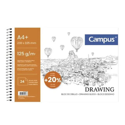 Bloc de Dibujo A4+ Campus – 24 Hojas (125 g/m²)