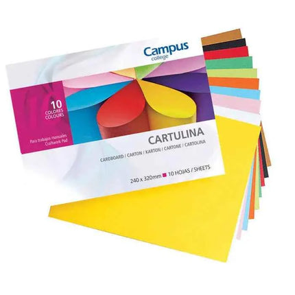 Bloc de Cartulinas de Colores Campus - 10 Hojas (240x320mm)