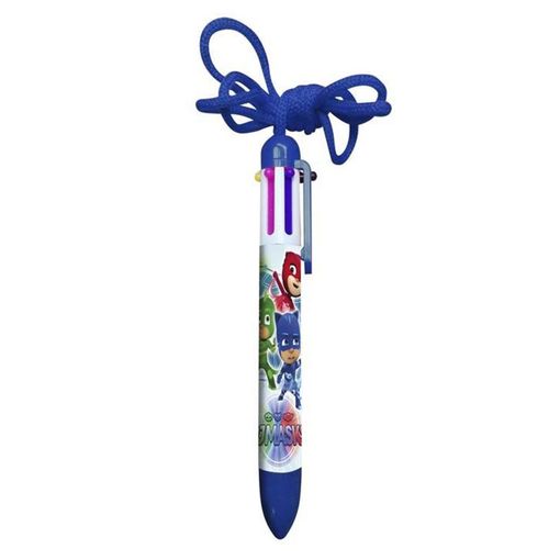 Bolígrafo Multicolor PJ Masks con Cordón – 6 Colores