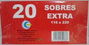 Pack de 20 Sobres Extra 110 x 220 mm - Asturias