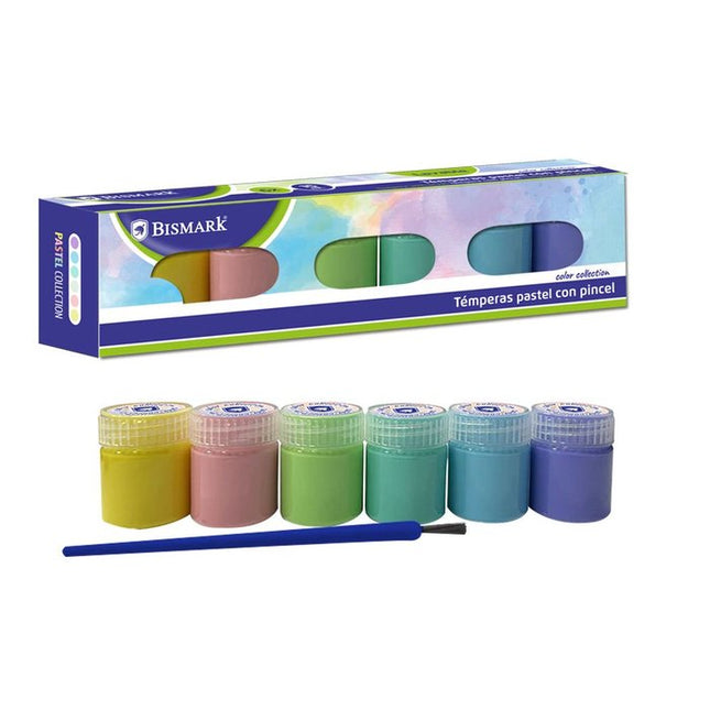Témperas con pincel Bismark – Pack de 6 colores (15 ml)