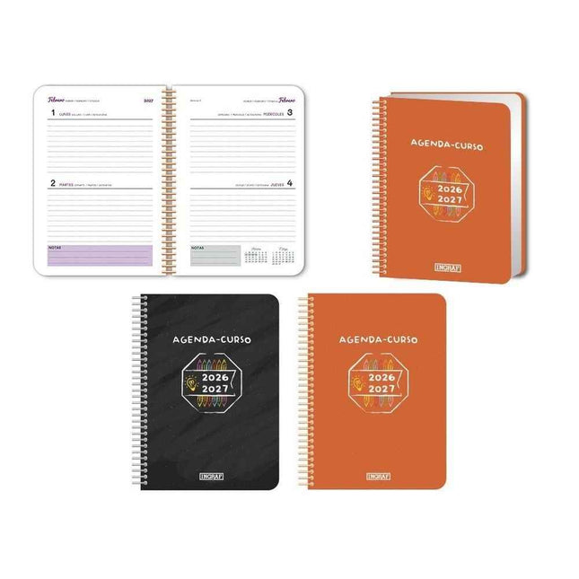 Agenda Escolar Curso 2026/2027 INGRAF (2 Días por Página)
