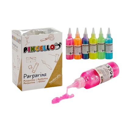 Purpurina Líquida con Dosificador Pincello – Colores Surtidos