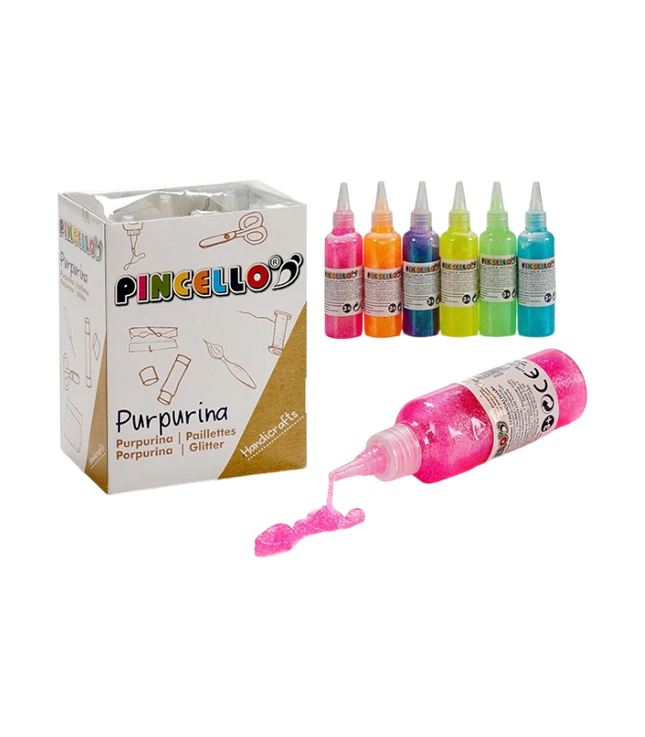 Purpurina Líquida con Dosificador Pincello – Colores Surtidos