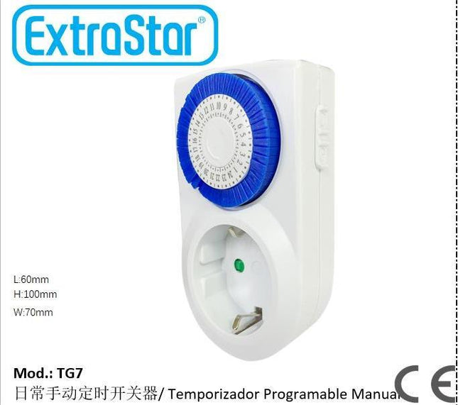 Temporizador Programable Manual ExtraStar TG7