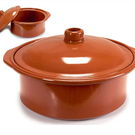 Cazuela de Barro Apta para Vitroceramica Cok con Tapa - 1.5L