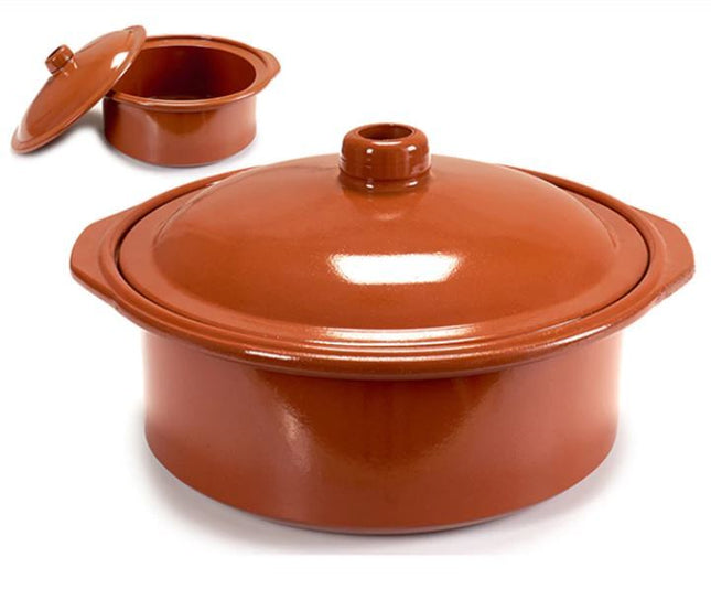 Cazuela de Barro Apta para Vitroceramica Cok con Tapa - 1.5L