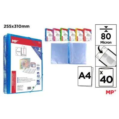 Carpeta de Fundas de Plástico A4 MP - 40 Hojas