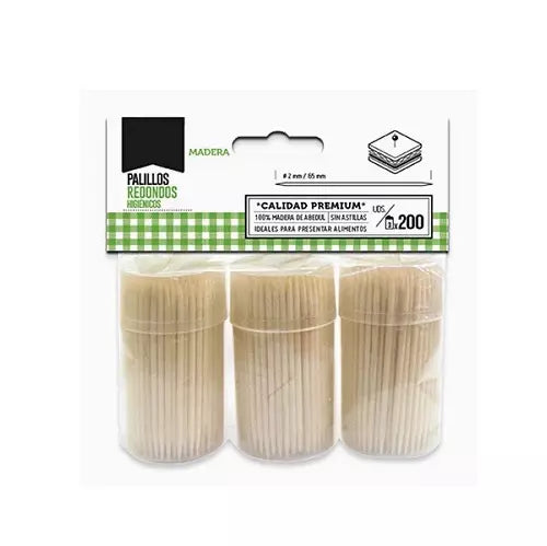 Palillos Higienicos Redondos Maxi Products 3x200uds