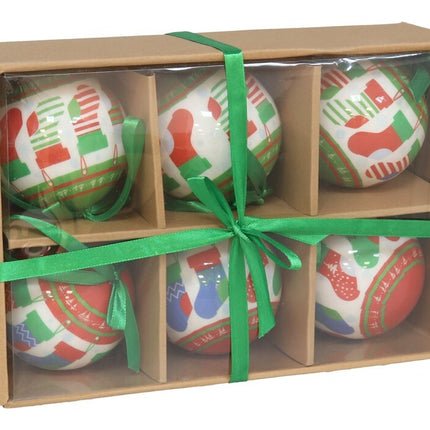 Conjunto de Bolas de Natal com Motivos de Natal - Decoração Festiva