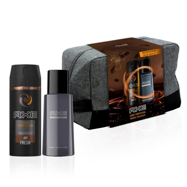 Conjunto de presente Axe Dark Temptation com bolsa de toalete premium