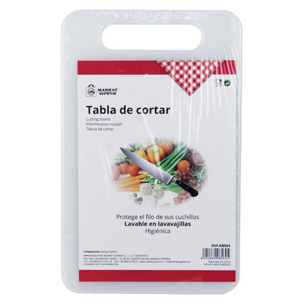 Tabla de Cortar de Cocina con Asa – Plástico Higiénico (Polipropileno)