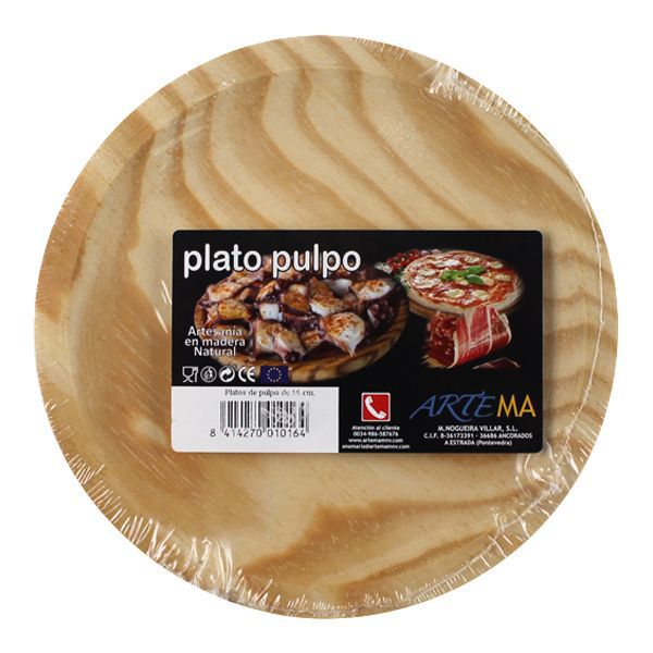 Plato para Pulpo de Madera Artema - 16cm