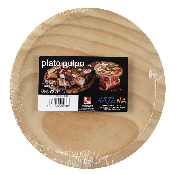 Plato de Madera para Pulpo Artema - 18cm