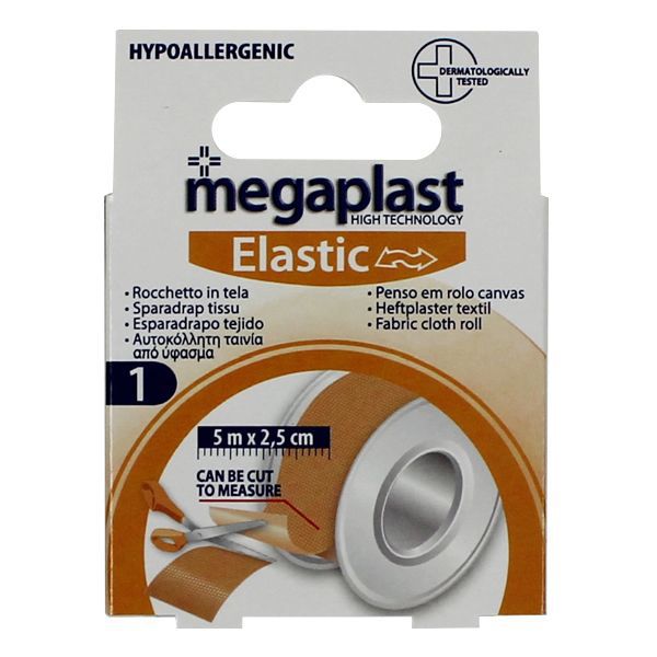 Rollo de Esparadrapo Tejido Megaplast - 5m x 2.5cm