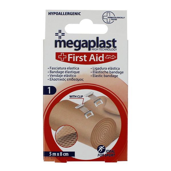 Rollo de Venda Elastica Megaplast - 5m x 8cm