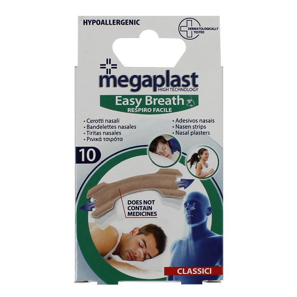 Tira de Apertura Nasal Megaplast - 10uds (5.6x1.8cm)