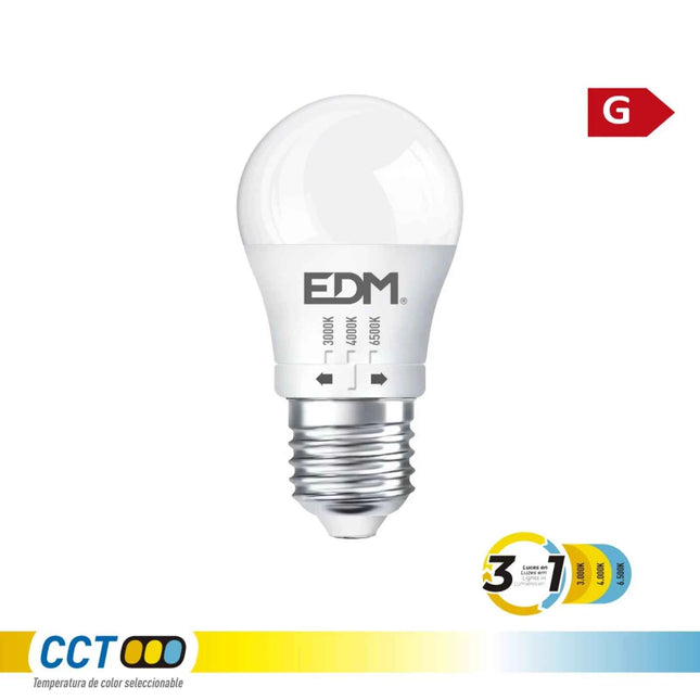 Bombilla Esférica LED P45 E27 6W 500Lm 3CCT - Ø45 x 88 mm