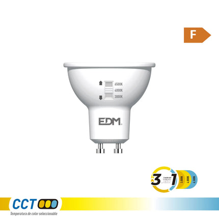 Bombilla Diodrica LED GU10 5W 450Lm 3CCT - Ø50 x 62 mm