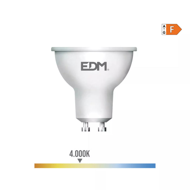 Bombilla Dicroica LED GU10 5W 450Lm 4000K Luz Dia - Ø5 x 5,5 cm