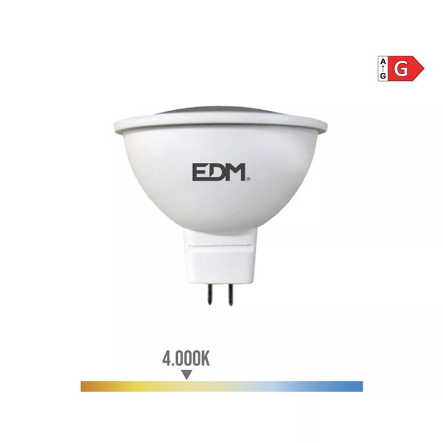 Bombilla Dicroica LED MR16 5W 450Lm 4000K Luz Dia - Ø5 x 5 cm