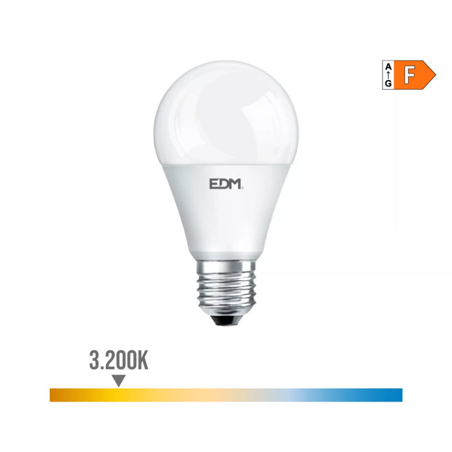 Bombilla Estándar LED E27 7W 600Lm 3200K Luz Cálida - Ø6 x 10,8 cm