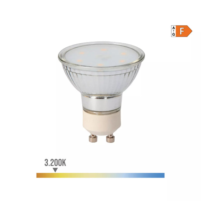 Bombilla DIcroica LED GU10 5W 400Lm 3200K Luz Cálida - Ø5 x 5,5 cm