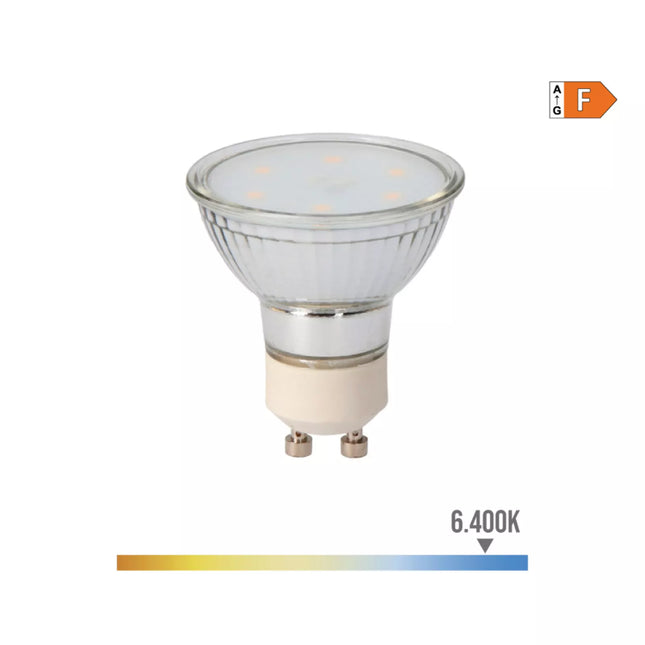 Bombilla Dicroica LED GU10 5W 400Lm 6400K Luz Fría - Ø5 x 5,5 cm