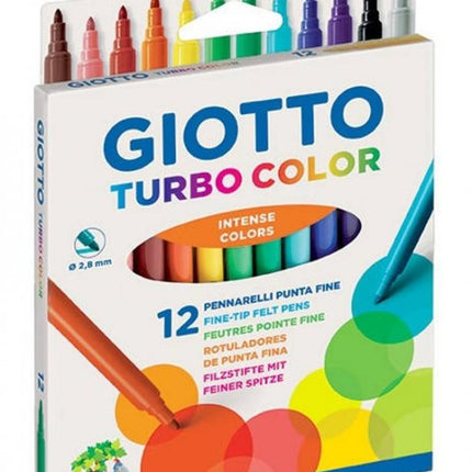 Rotuladores Colores Intensos Giotto - 12uds x 2.8mm