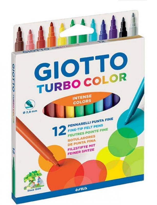 Rotuladores Colores Intensos Giotto - 12uds x 2.8mm