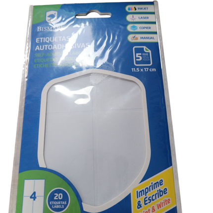 Etiquetas Autoadhesivas Bismark – 20 uds (57 x 82 mm)