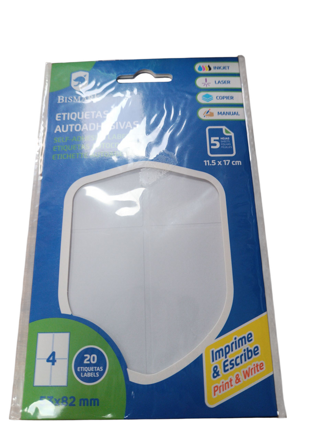 Etiquetas Autoadhesivas Bismark – 20 uds (57 x 82 mm)