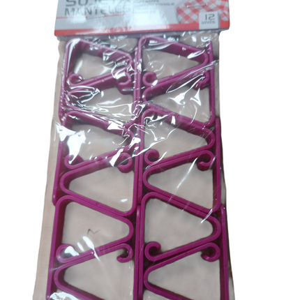 Sujetamanteles de Plástico Gerimport (12 unidades)
