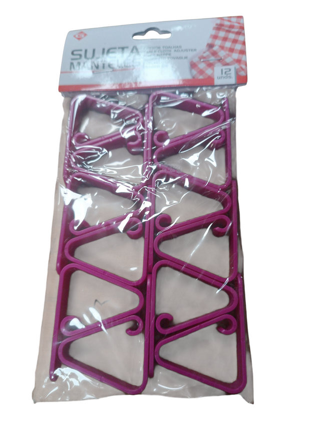 Sujetamanteles de Plástico Gerimport (12 unidades)