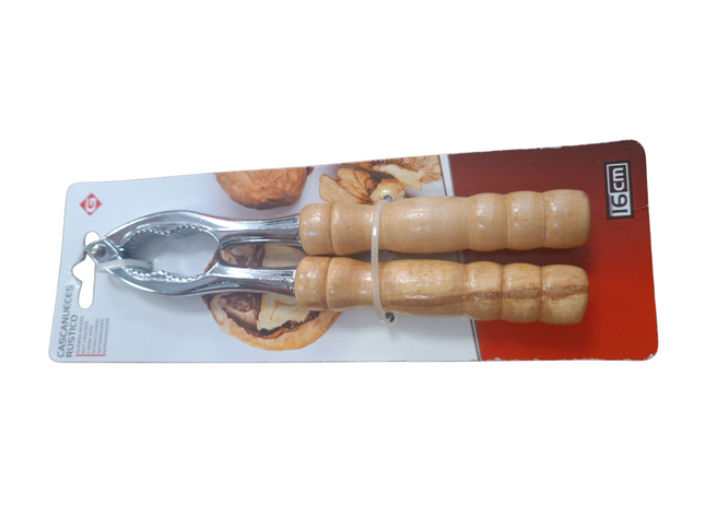 Cascanueces Rústico con Mango de Madera 16 cm