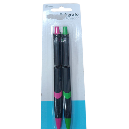 Pack de 2 Bolígrafos con Pulsador Market Suprem