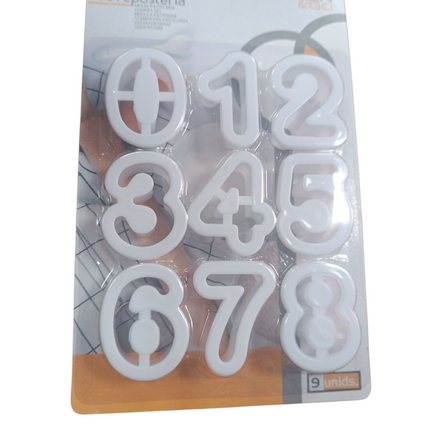 Set de Moldes Numéricos para Repostería (9 unidades)