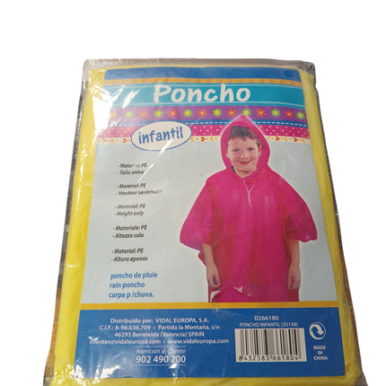 Poncho Impermeable Infantil para la Lluvia - Talla Unica