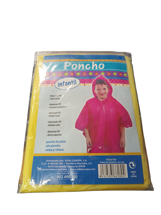 Poncho Impermeable Infantil para la Lluvia - Talla Unica