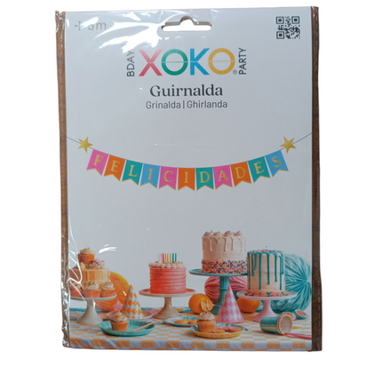 Guirnalda Felicidades 5M - Xoko
