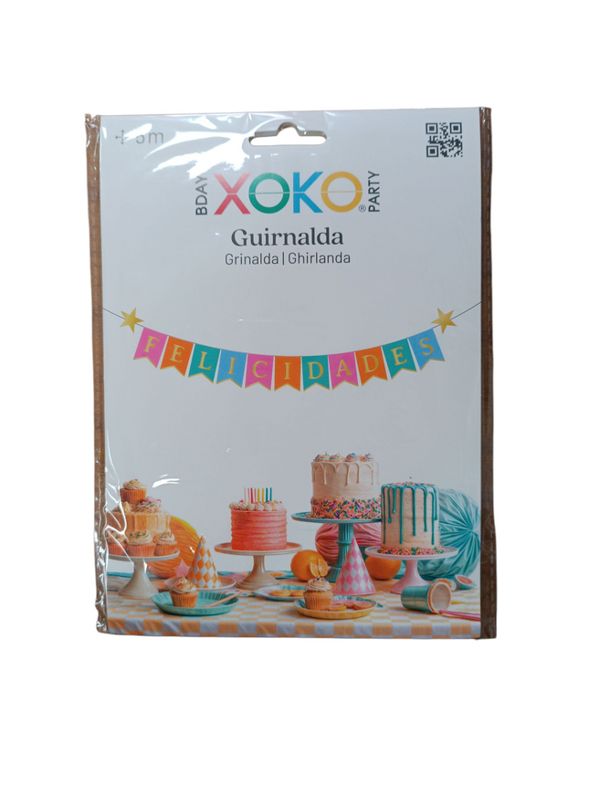 Guirnalda Felicidades 5M - Xoko