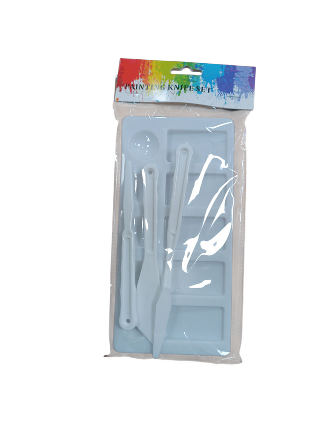Set de Espátulas y Paleta de Pintura (4 Piezas)