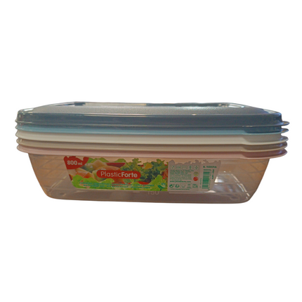 Táper Rectangular PlasticForte - 800ml