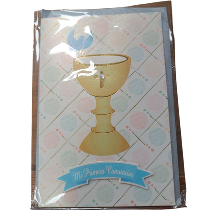 Tarjeta Comunion 1 UND + Sobre 10x15CM "Mi Primera Comunion" Gerimport
